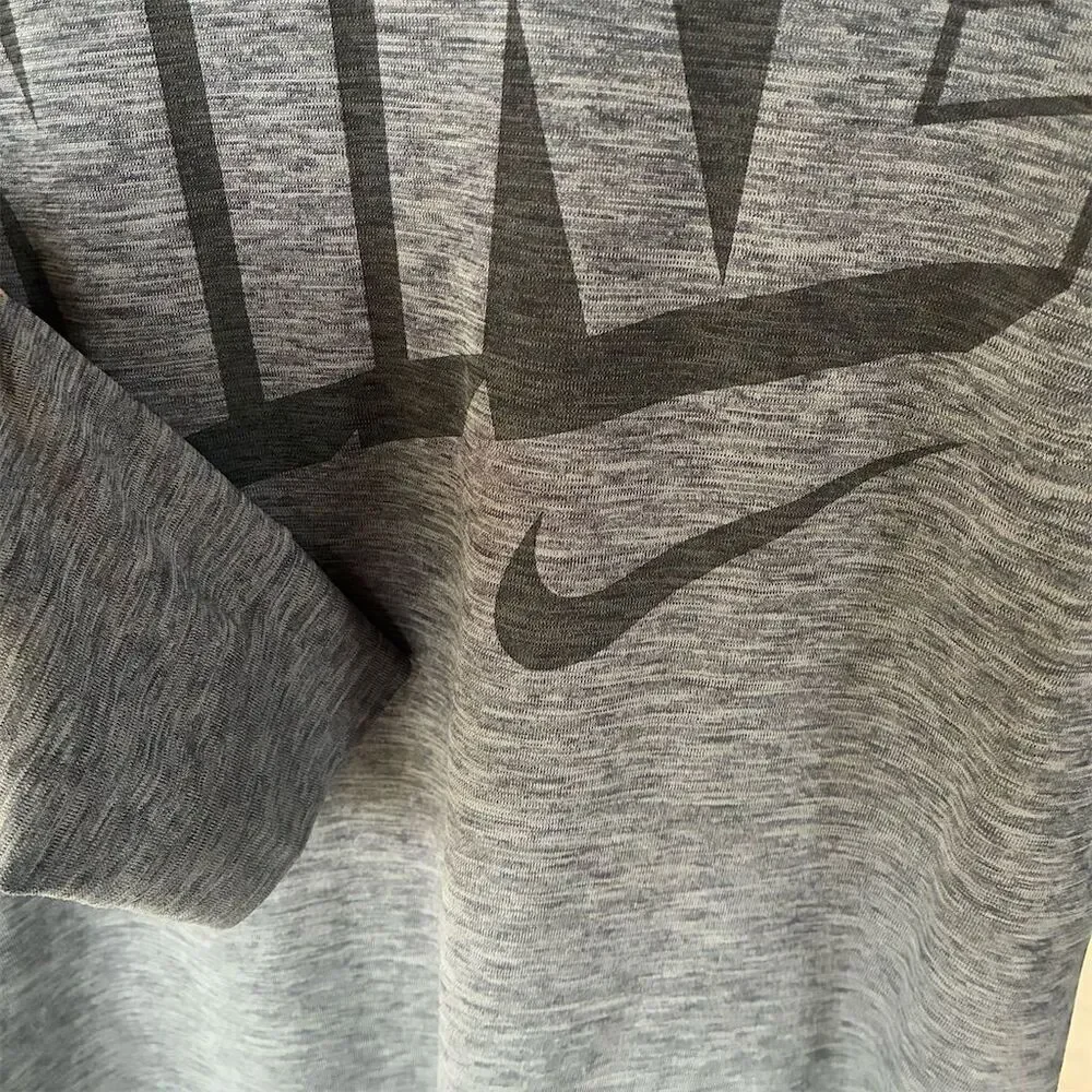 Nike Kids' Dri-FIT Pullover Hoodie Gray XL Long Sleeve Sports Casual
